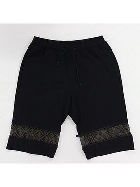 Fendi Shorts Cotton FF Zucca Pattern Black Color Apa Ako Abc XL